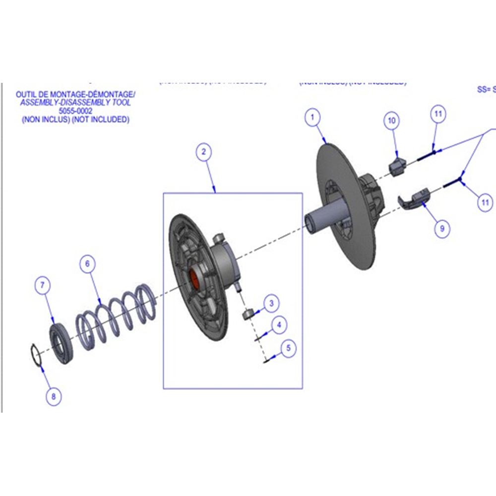 Segway Snarler ATV6 B Engine Parts CVTech Driven Pulley